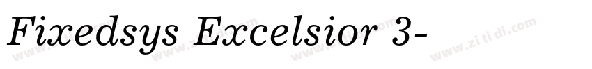 Fixedsys Excelsior 3字体转换